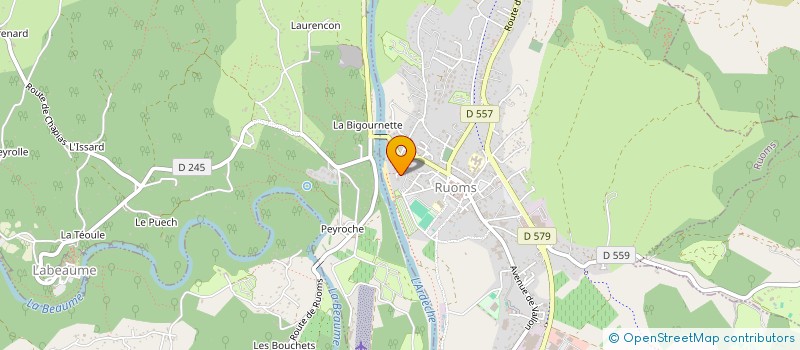 localisation de l'entreprise SCI LES BEVENNES à RUOMS