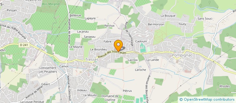 localisation de l'entreprise SCI LES BIBOUX  TRESSES