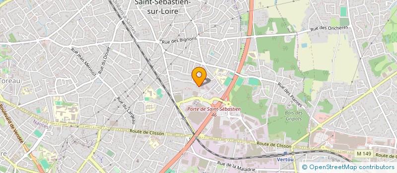 localisation de l'entreprise SCI LES BIGORNEAUX à SAINT-SEBASTIEN-SUR-LOIRE