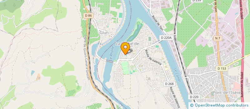 localisation de l'entreprise SCI LES BLANCS BOULEAUX  LA ROCHE-DE-GLUN