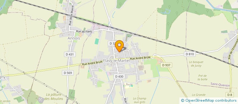 localisation de l'entreprise SCI LES BLEUETS à FLAVY-LE-MARTEL