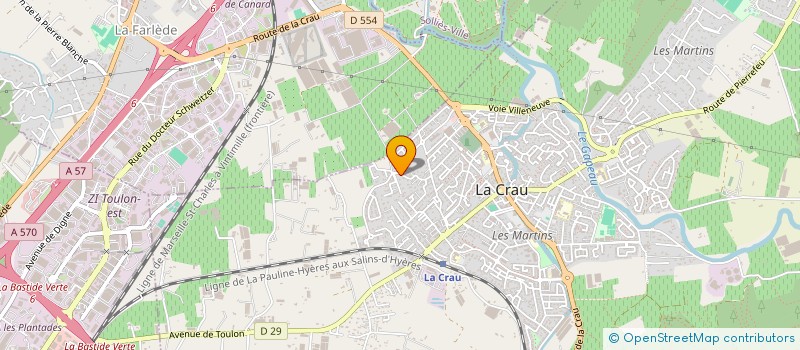 localisation de l'entreprise SCI LES BLEUETS à LA CRAU