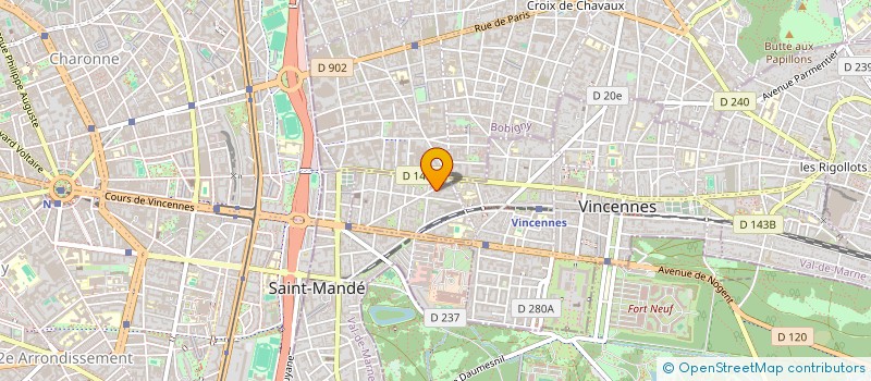 localisation de l'entreprise SCI LES BLEUETS à VINCENNES