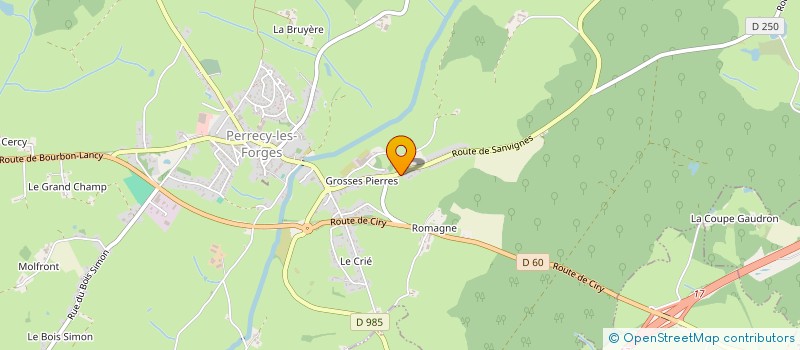 localisation de l'entreprise SCI LES BLEUETS  PERRECY-LES-FORGES