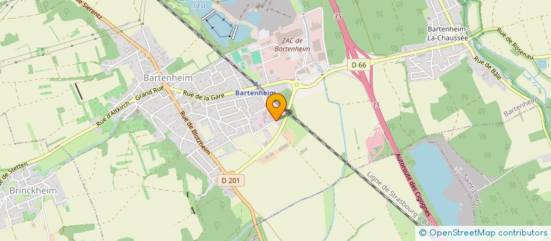 localisation de l'entreprise SCI LES BLEUETS  BARTENHEIM