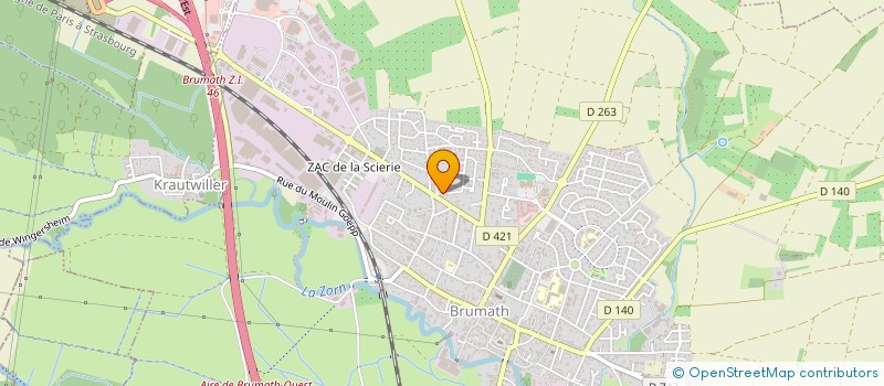 localisation de l'entreprise SCI LES BLEUETS  BRUMATH