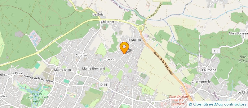 localisation de l'entreprise SCI LES BLEUETS DE VERTIN  SAINT-PALAIS-SUR-MER