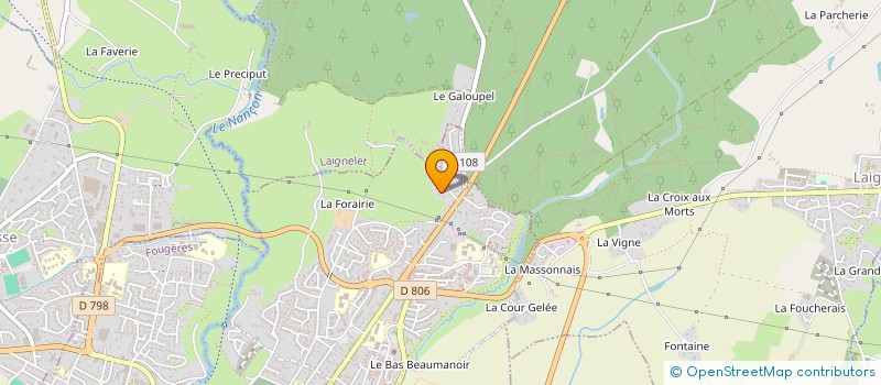 localisation de l'entreprise SCI LES BLOTS  FOUGERES