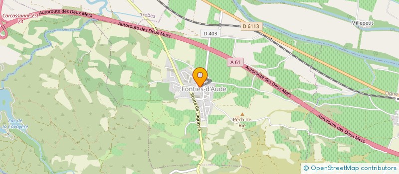 localisation de l'entreprise SCI LES BLUCHOS  FONTIES D'AUDE