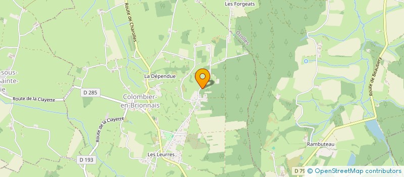 localisation de l'entreprise SCI LES BOIS DIEU  COLOMBIER-EN-BRIONNAIS