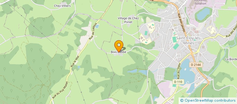localisation de l'entreprise SCI LES BOIS LABBE  SAINT ELOY LES MINES