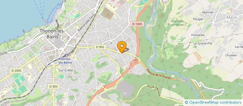 localisation de l'entreprise SCI LES BOIS VERTS à THONON-LES-BAINS