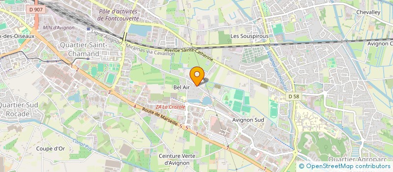 localisation de l'entreprise SCI LES BOIS VERTS  AVIGNON