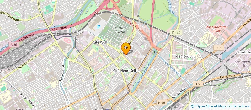 localisation de l'entreprise SCI LES BOIS VERTS à MULHOUSE