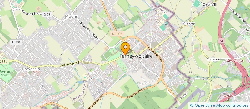 localisation de l'entreprise SCI LES BOISSIERS à FERNEY-VOLTAIRE
