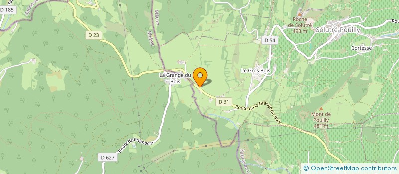 localisation de l'entreprise SCI LES BONS HOMMES  SOLUTRE-POUILLY