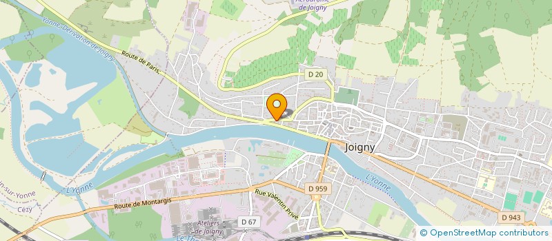 localisation de l'entreprise SCI LES BORDS DE L'YONNE à JOIGNY