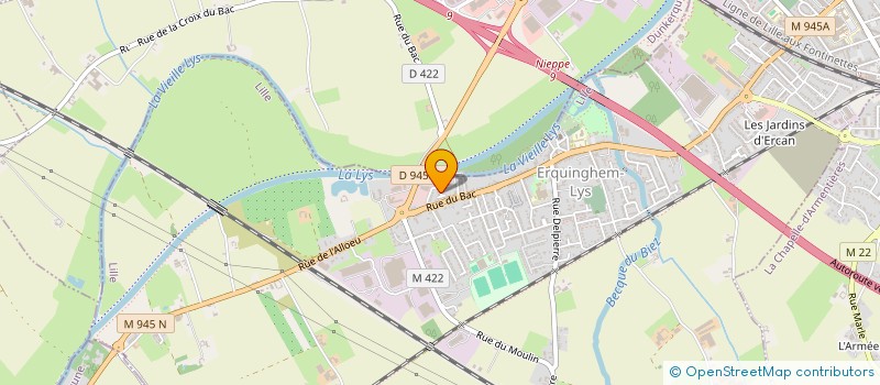 localisation de l'entreprise SCI LES BORDS DE LYS  ERQUINGHEM-LYS