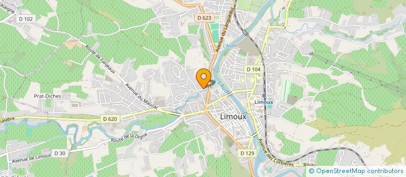 localisation de l'entreprise SCI LES BORDS DU COUGAING  LIMOUX