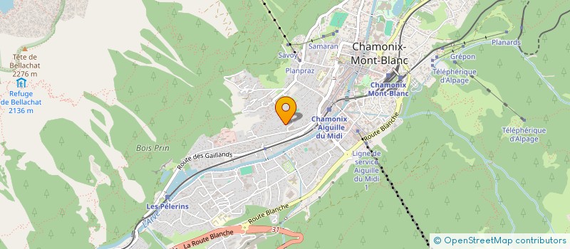 localisation de l'entreprise SCI LES BOSSONS à CHAMONIX-MONT-BLANC