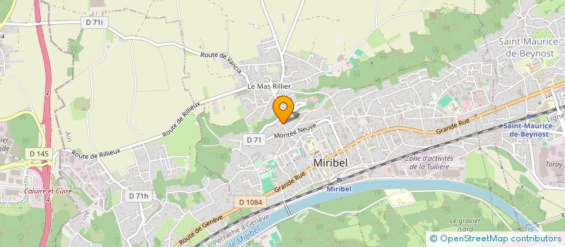 localisation de l'entreprise SCI LES BOTTES à MIRIBEL