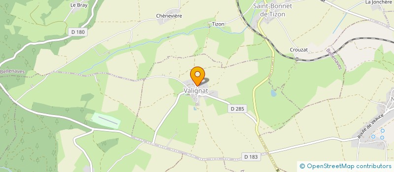 localisation de l'entreprise SCI LES BOUGNATS  VALIGNAT