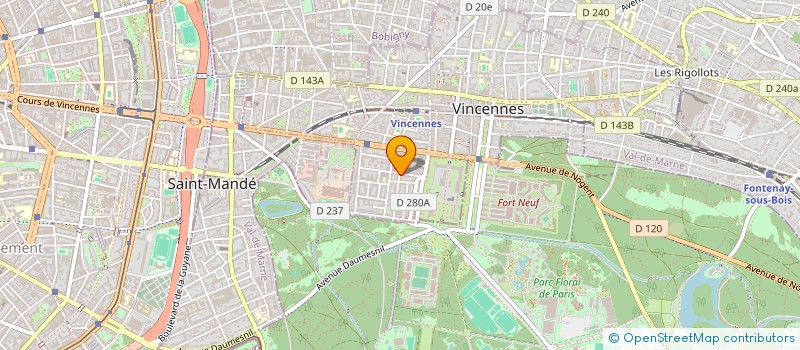 localisation de l'entreprise SCI LES BOUISSETTES à VINCENNES