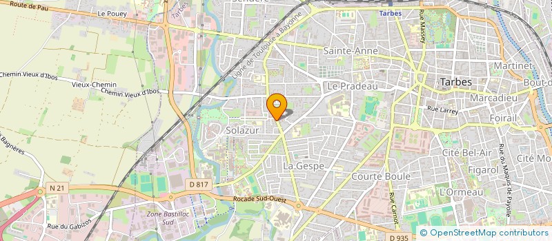 localisation de l'entreprise SCI LES BOULEAUX  TARBES