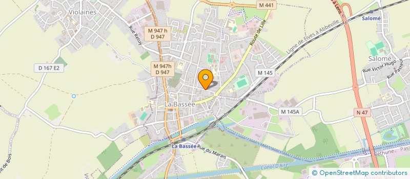 localisation de l'entreprise SCI LES BOULEAUX  LA BASSEE