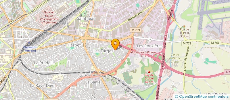 localisation de l'entreprise SCI LES BOULEAUX  CLERMONT-FERRAND