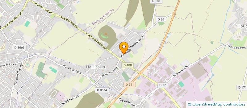 localisation de l'entreprise SCI LES BOULEAUX  HAILLICOURT