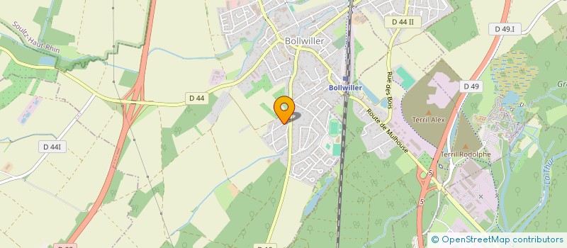 localisation de l'entreprise SCI LES BOULEAUX  BOLLWILLER