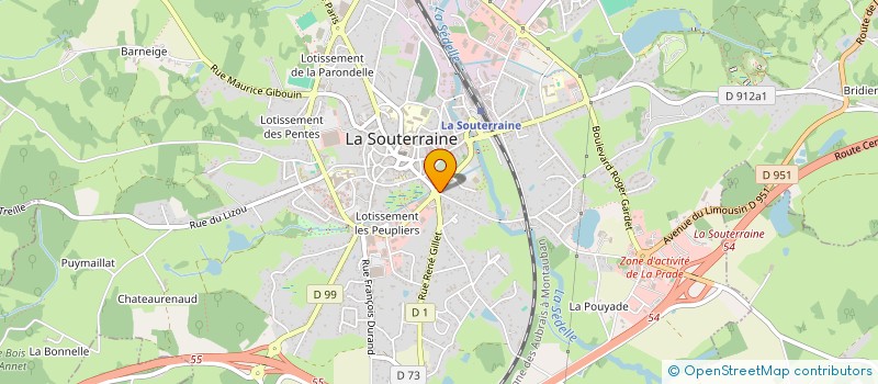 localisation de l'entreprise SCI LES BOURGNONS  LA SOUTERRAINE