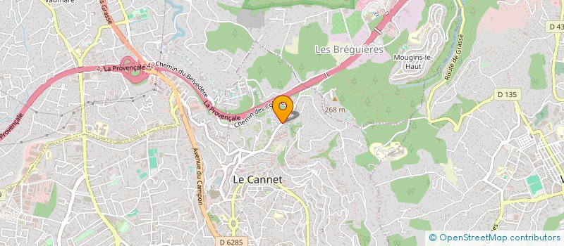 localisation de l'entreprise SCI LES BREGUIERES COTTI SDAO à LE CANNET