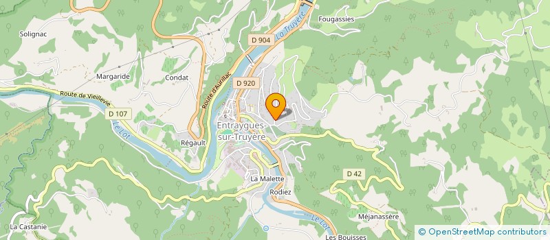 localisation de l'entreprise SCI LES BRETTES  ENTRAYGUES-SUR-TRUYERE