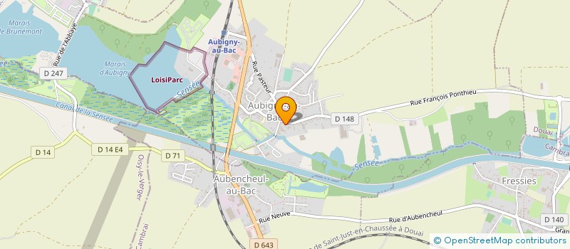 localisation de l'entreprise SCI LES BRIBRIS à AUBIGNY-AU-BAC