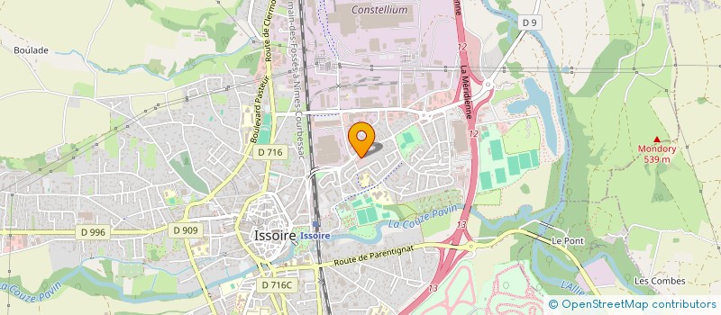 localisation de l'entreprise SCI LES BROHLOISES  ISSOIRE