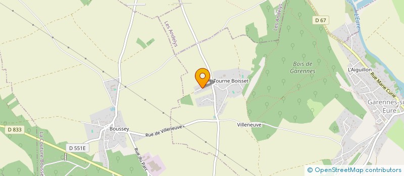 localisation de l'entreprise SCI LES BRUYERES  GARENNES-SUR-EURE