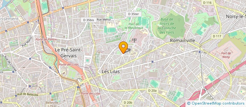 localisation de l'entreprise SCI LES BRUYERES  LES LILAS
