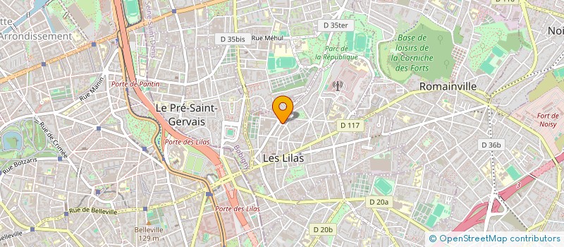 localisation de l'entreprise SCI LES BRUYERES à LES LILAS