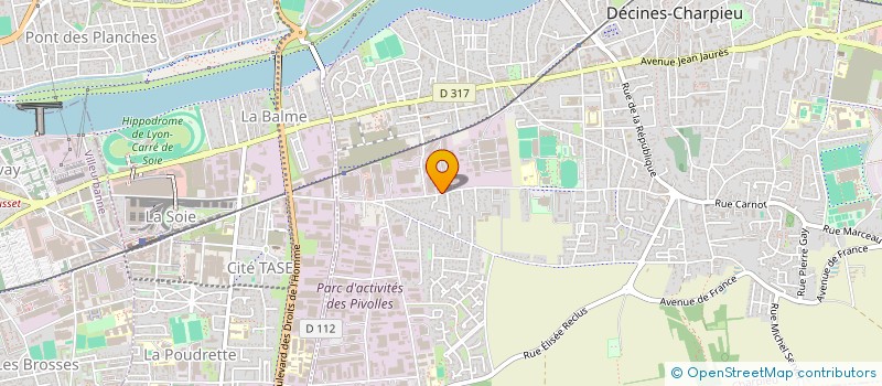 localisation de l'entreprise SCI LES BRUYERES  DECINES-CHARPIEU