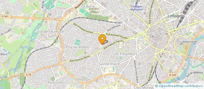 localisation de l'entreprise SCI LES BRUYERES à LIMOGES