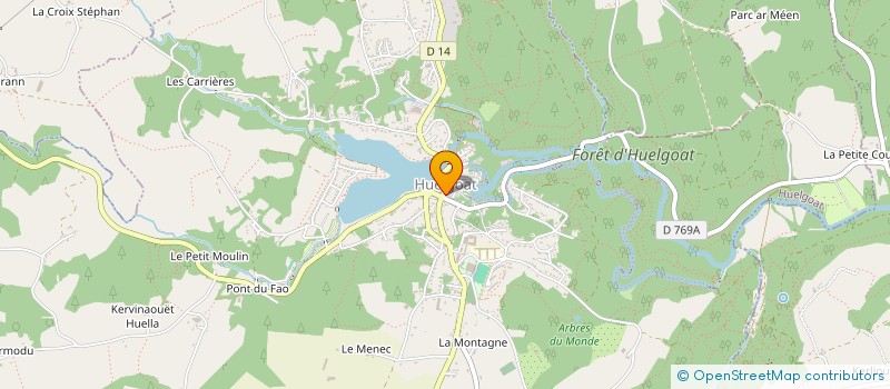 localisation de l'entreprise SCI LES BRUYERES  HUELGOAT