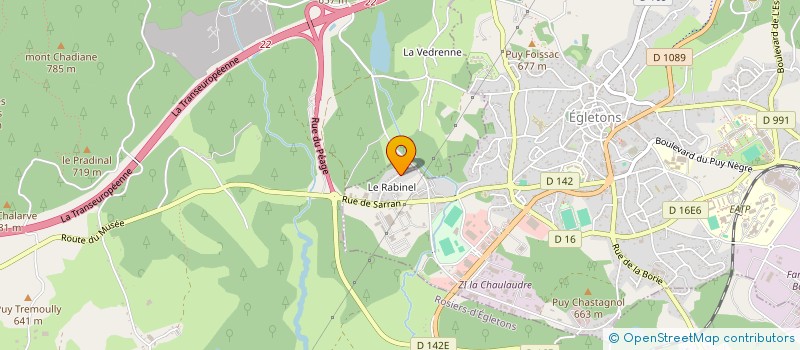 localisation de l'entreprise SCI LES BRUYERES  EGLETONS