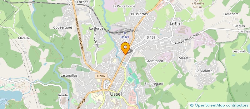 localisation de l'entreprise SCI LES BRUYERES à USSEL