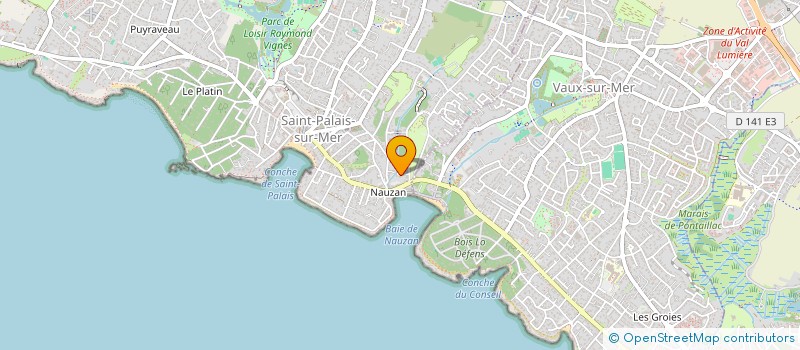 localisation de l'entreprise SCI LES BUGNY  SAINT-PALAIS-SUR-MER