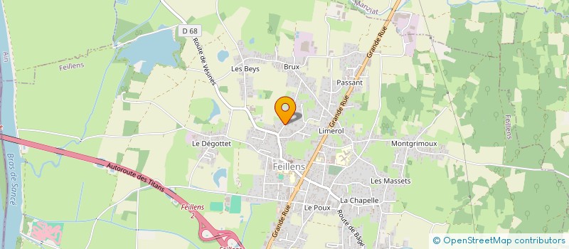 localisation de l'entreprise SCI LES BUISSONS ROUX  FEILLENS