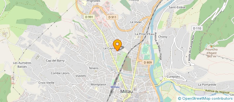 localisation de l'entreprise SCI LES BUREAUX à MILLAU