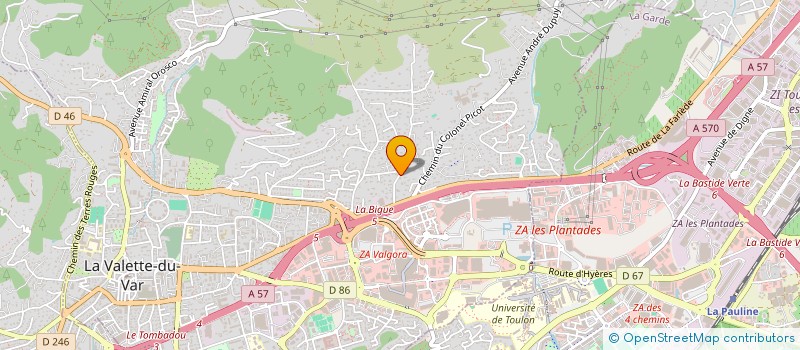 localisation de l'entreprise SCI LES BUREAUX DE LA GARDE à LA VALETTE-DU-VAR