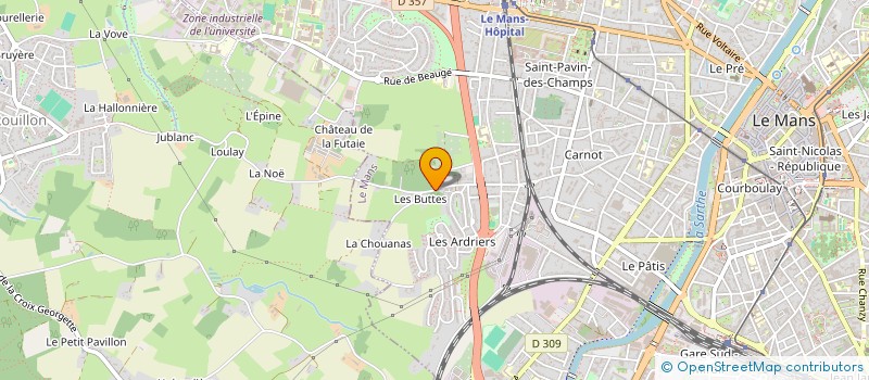 localisation de l'entreprise SCI LES BUTTES  LE MANS